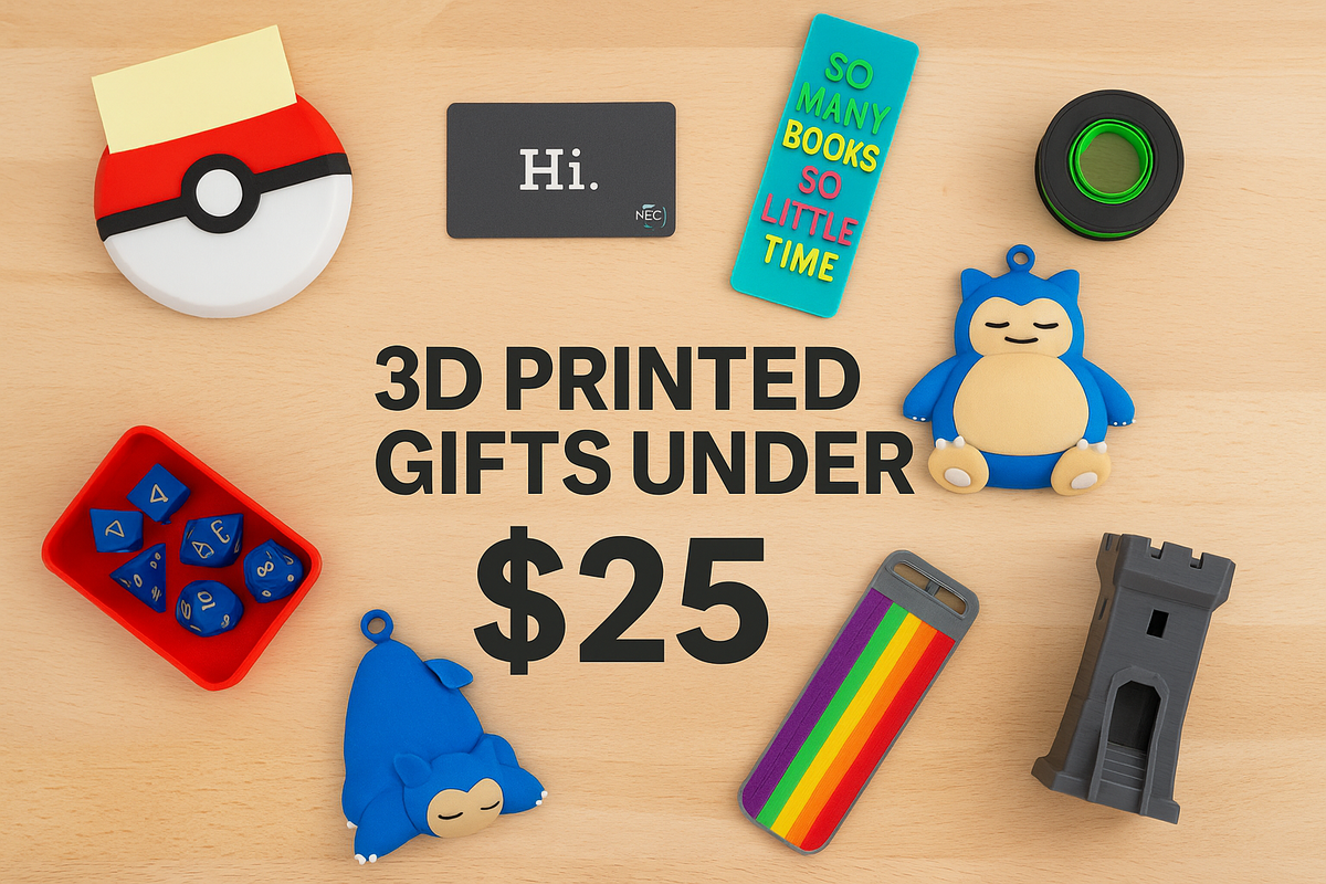 3D Printed Gifts Under $25: Unique Ideas for Nerds, Makers, and Book Lovers
